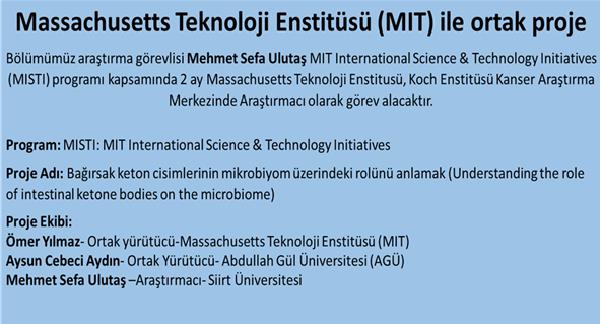 Massachusetts Teknoloji Enstitüsü (MIT) ile ortak proje